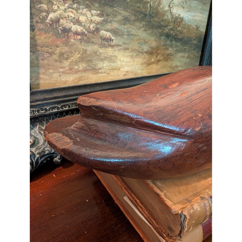 Vintage Hand Carved Solid Wood Duck Decoy Rustic Primitive Cabin Decor 15x4 - Picture 11 of 12